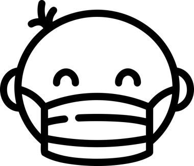 Black and white face mask icon symbol vector illustration in minimal simple style graphic design element for modern artwork clean outline sketch flat pictogram abstract template contour editable isolated digital png format for web ui