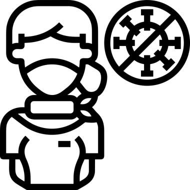 Black and white face mask icon symbol vector illustration in minimal simple style graphic design element for modern artwork clean outline sketch flat pictogram abstract template contour editable isolated digital png format for web ui