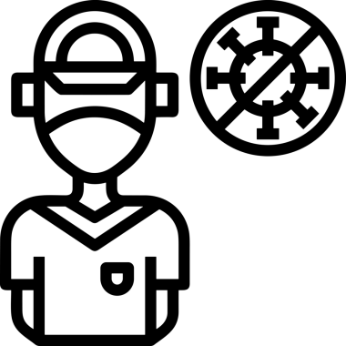 Black and white face mask icon symbol vector illustration in minimal simple style graphic design element for modern artwork clean outline sketch flat pictogram abstract template contour editable isolated digital png format for web ui