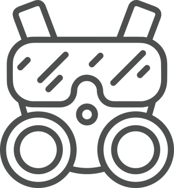 Black and white face mask icon symbol vector illustration in minimal simple style graphic design element for modern artwork clean outline sketch flat pictogram abstract template contour editable isolated digital png format for web ui