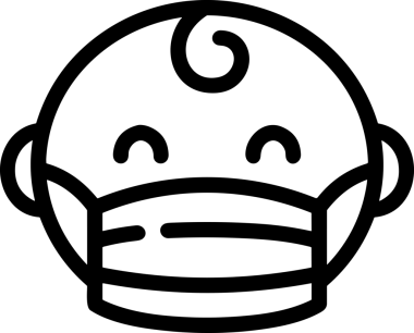 Black and white face mask icon symbol vector illustration in minimal simple style graphic design element for modern artwork clean outline sketch flat pictogram abstract template contour editable isolated digital png format for web ui