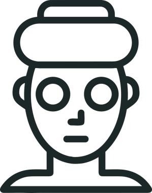 Black and white face mask icon symbol vector illustration in minimal simple style graphic design element for modern artwork clean outline sketch flat pictogram abstract template contour editable isolated digital png format for web ui