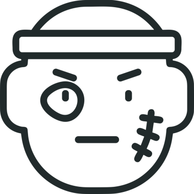 Black and white face mask icon symbol vector illustration in minimal simple style graphic design element for modern artwork clean outline sketch flat pictogram abstract template contour editable isolated digital png format for web ui