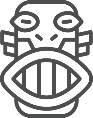 Black and white face mask icon symbol vector illustration in minimal simple style graphic design element for modern artwork clean outline sketch flat pictogram abstract template contour editable isolated digital png format for web ui