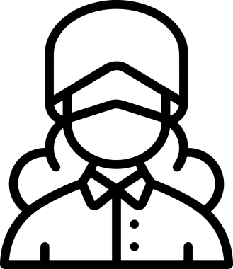 Black and white face mask icon symbol vector illustration in minimal simple style graphic design element for modern artwork clean outline sketch flat pictogram abstract template contour editable isolated digital png format for web ui