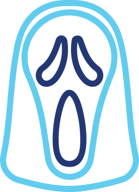 Black and white face mask icon symbol vector illustration in minimal simple style graphic design element for modern artwork clean outline sketch flat pictogram abstract template contour editable isolated digital png format for web ui