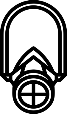 Black and white face mask icon symbol vector illustration in minimal simple style graphic design element for modern artwork clean outline sketch flat pictogram abstract template contour editable isolated digital png format for web ui