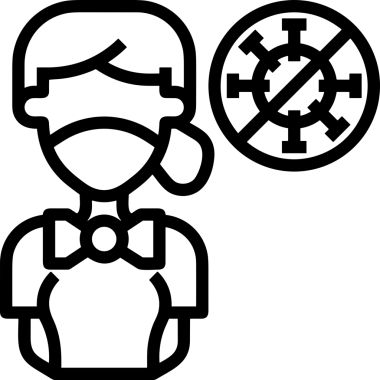 Black and white face mask icon symbol vector illustration in minimal simple style graphic design element for modern artwork clean outline sketch flat pictogram abstract template contour editable isolated digital png format for web ui