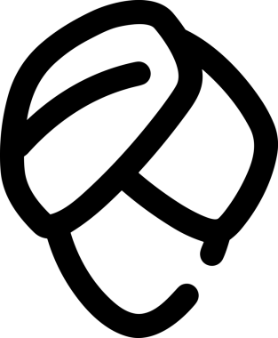 Black and white face mask icon symbol vector illustration in minimal simple style graphic design element for modern artwork clean outline sketch flat pictogram abstract template contour editable isolated digital png format for web ui