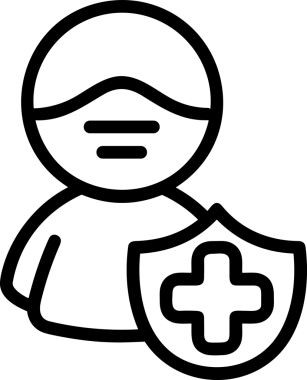 Black and white face mask icon symbol vector illustration in minimal simple style graphic design element for modern artwork clean outline sketch flat pictogram abstract template contour editable isolated digital png format for web ui