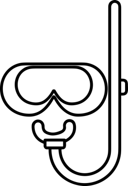 Black and white face mask icon symbol vector illustration in minimal simple style graphic design element for modern artwork clean outline sketch flat pictogram abstract template contour editable isolated digital png format for web ui