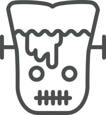 Black and white face mask icon symbol vector illustration in minimal simple style graphic design element for modern artwork clean outline sketch flat pictogram abstract template contour editable isolated digital png format for web ui