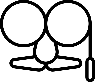 Black and white face mask icon symbol vector illustration in minimal simple style graphic design element for modern artwork clean outline sketch flat pictogram abstract template contour editable isolated digital png format for web ui