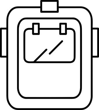 Black and white face mask icon symbol vector illustration in minimal simple style graphic design element for modern artwork clean outline sketch flat pictogram abstract template contour editable isolated digital png format for web ui
