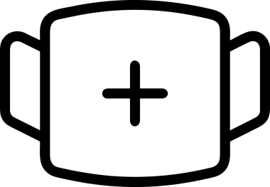 Black and white face mask icon symbol vector illustration in minimal simple style graphic design element for modern artwork clean outline sketch flat pictogram abstract template contour editable isolated digital png format for web ui