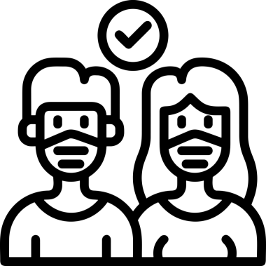 Black and white face mask icon symbol vector illustration in minimal simple style graphic design element for modern artwork clean outline sketch flat pictogram abstract template contour editable isolated digital png format for web ui