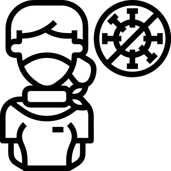 Black and white face mask icon symbol vector illustration in minimal simple style graphic design element for modern artwork clean outline sketch flat pictogram abstract template contour editable isolated digital png format for web ui