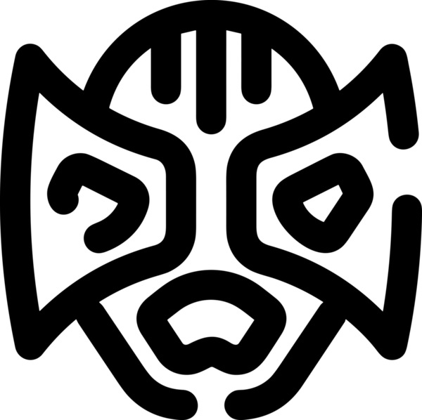 Black and white face mask icon symbol vector illustration in minimal simple style graphic design element for modern artwork clean outline sketch flat pictogram abstract template contour editable isolated digital png format for web ui