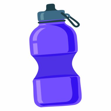 Vektör tarzında izole edilmiş su şişesi simgesi. İçki, hidrasyon, sağlık, mutfak gereçleri ve minimal düz tasarım grafikleri için harika..