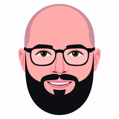 Modern tasarımlar, profil simgeleri, karakter grafikleri, moda görselleri ve sosyal medya kullanımı için uygun izole bir hipster avatar görüntüsünün vektör ilülasyonu