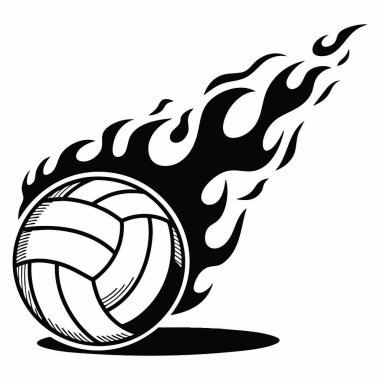 Etkili voleybol ikonunun vektör çizimi. Spor, takım oyunu, spor müsabakası, turnuva ve fiziksel aktivite tasarımları için ideal.