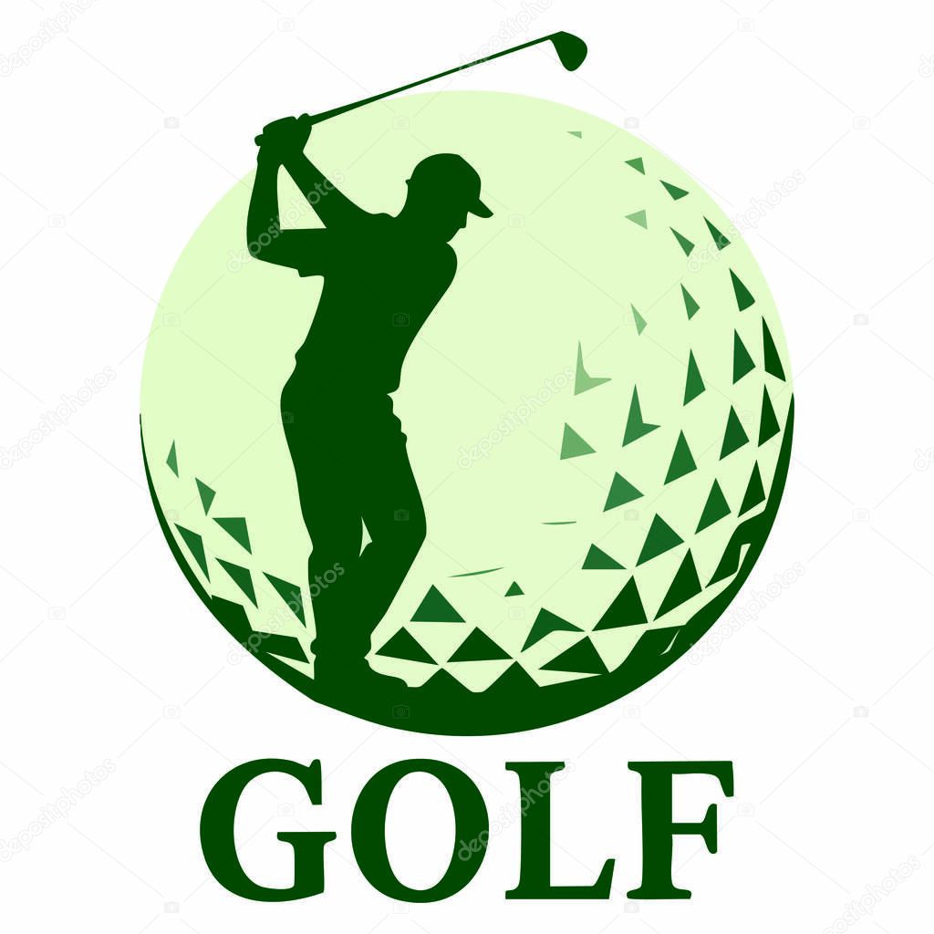 Isolated circle golf logo vector. Great for golf tournaments, club branding, sports events, and golf related visual designs.