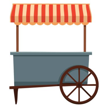 Karnaval arabası çizimi beyaz arka planda izole edilmiş festival arabası tasarım sembolü adil olay dekorasyonu ve yaratıcı kullanım için