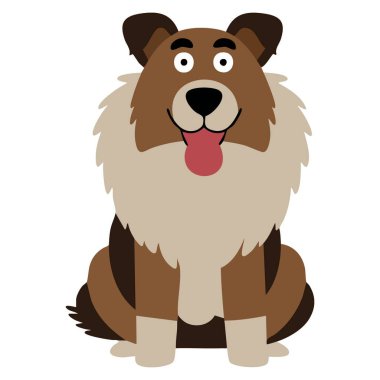 Kabarık kenarlı çoban köpeğinin vektör çizimi hayvan severler ve yaratıcı projeler için mükemmel bir evcil hayvan karakteri tasarımı sunuluyor.