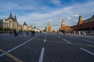 Moscow, Russia, 28 june 2017: Red Square in Moscow at sunset
