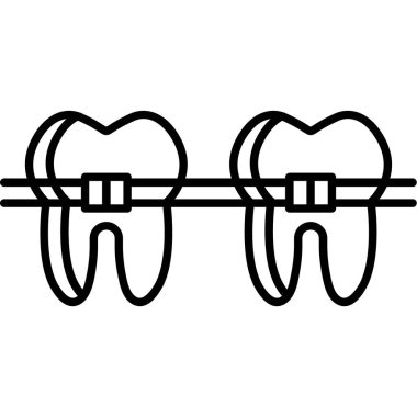 Diş telleri simgesi, dış hat biçimi