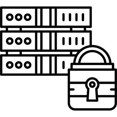 veri depolama sunucu simgesi ana hat biçiminde