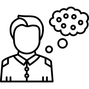 Yönetici çalışan simgesi, vektör illüstrasyonu