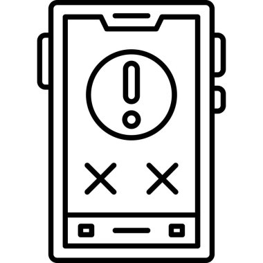 Cep telefonu simgesi, vektör illüstrasyonu