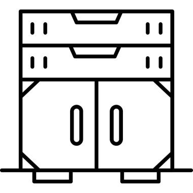 Dolap simgesi, basit illüstrasyon