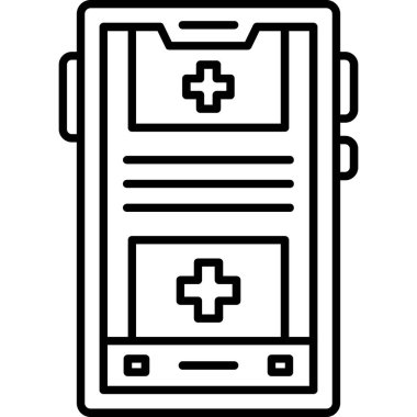 Hareket eden telefon simgesi, anahat stili