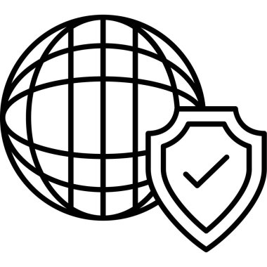 kalkan ikon vektör illüstrasyonu