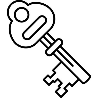 Anahtar simgesi vektör illüstrasyonu