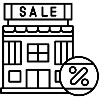 Satış. Web simgesi basit illüstrasyon