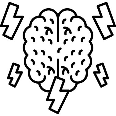 Beyin simgesi, basit vektör