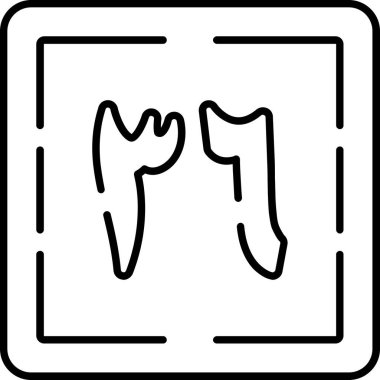 Bir köpek simgesinin vektör illüstrasyonu