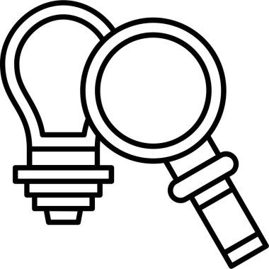 Anahtar simgesi, vektör illüstrasyonlu büyüteç