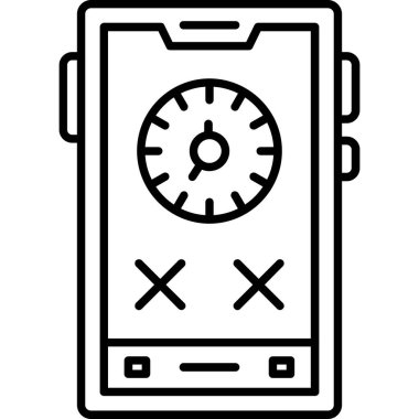 Akıllı saat. Web simgesi basit illüstrasyon