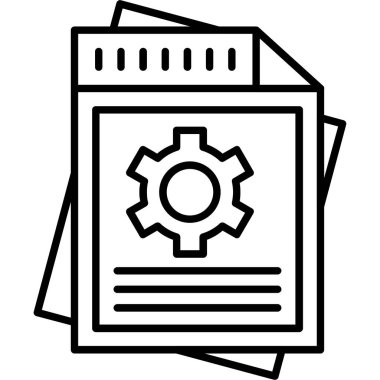 dişli simgesi, vektör çizimi