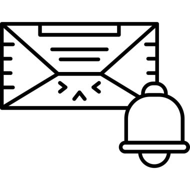 posta zarfı simgesi ana hat biçiminde