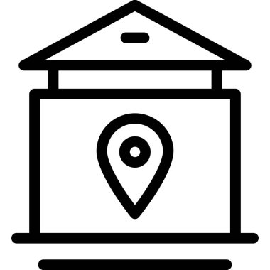 konum haritası simgesi ana hat biçiminde