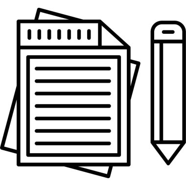 Kağıt ve kalem simgesini