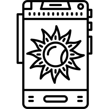 Güneş Simgesi Vektör illüstrasyonu