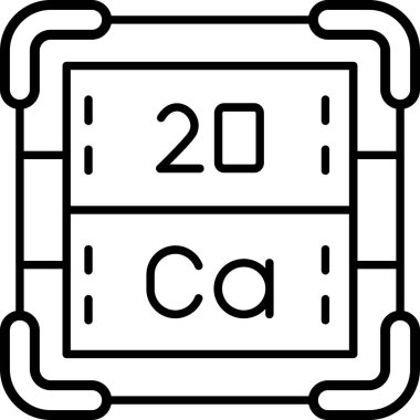 Kimyasal kimyasal formül simgesi ana hatlar biçiminde