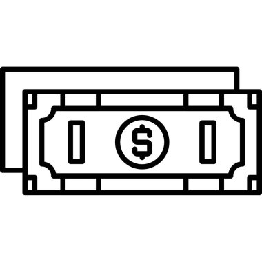 dolar illüstrasyon izole sembol simge vektör tasarım