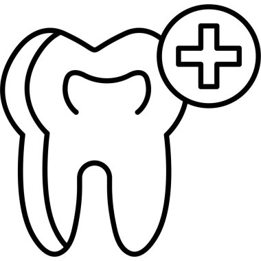 diş simgesi vektör illüstrasyonu